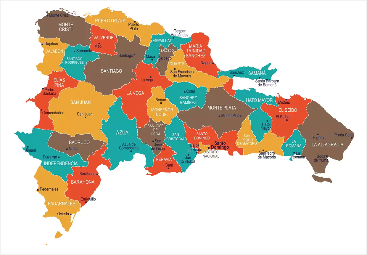 Las Provincias y Capitales de la República Dominicana, image size:1240x861