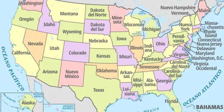 Estos son los Estados de Estados Unidos y sus capitales