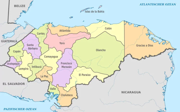 Estos son los departamentos de Honduras y sus capitales
