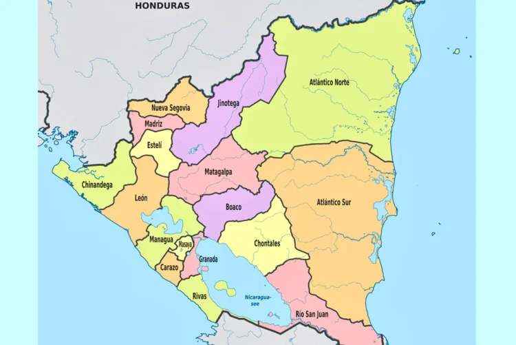 Estos son los departamentos de Nicaragua y sus capitales