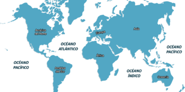 Detalles de los océanos del mundo