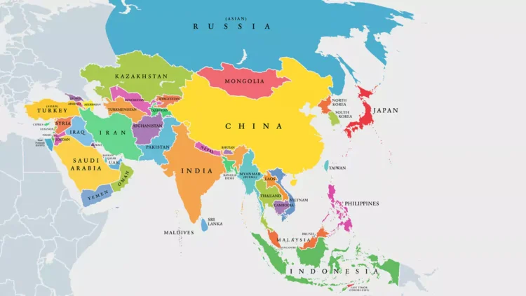 Los países más pequeños de Asia