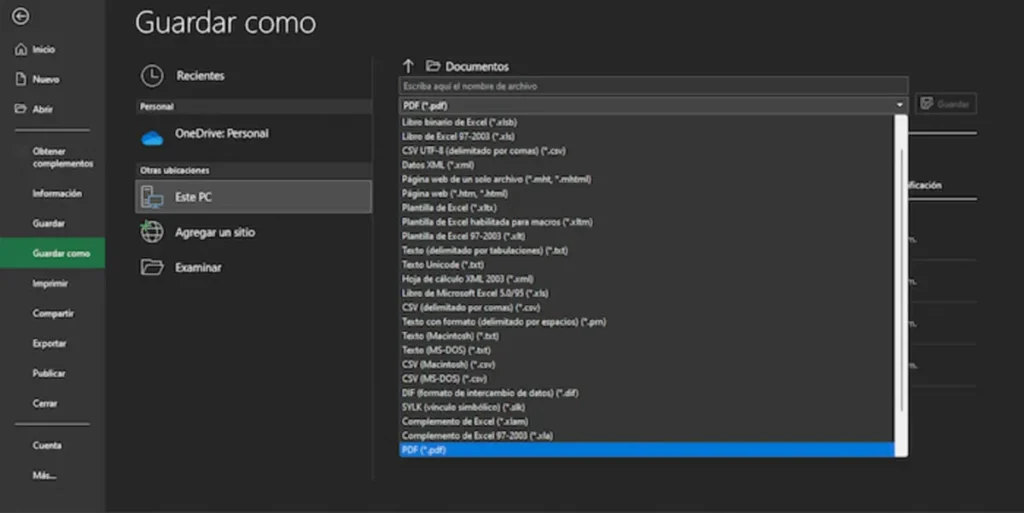 Cómo imprimir hojas de Excel en un único PDF