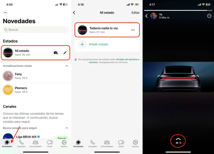 Descubre quién ve tus estados de WhatsApp