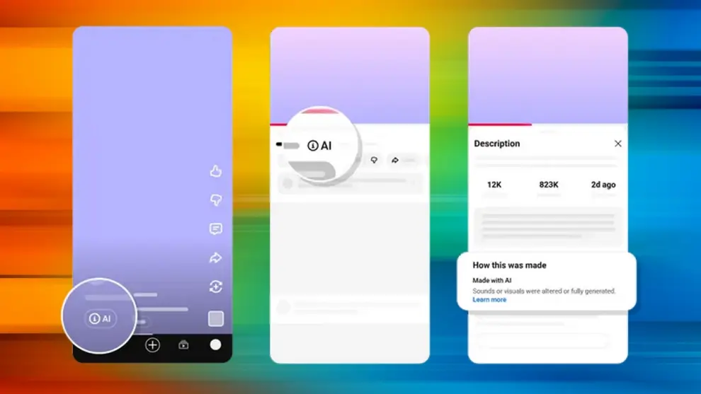 Las nuevas etiquetas de IA de YouTube