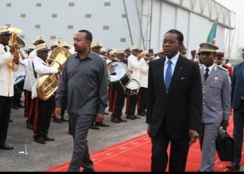 El primer ministro de Etiopía Abiy Ahmed y su delegación llegaron a Malabo, República de Guinea Ecuatorial para una visita oficial de Estado.