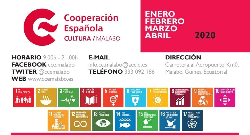 Centro Cultural de España Malabo: programación de enero - abril de 2020.