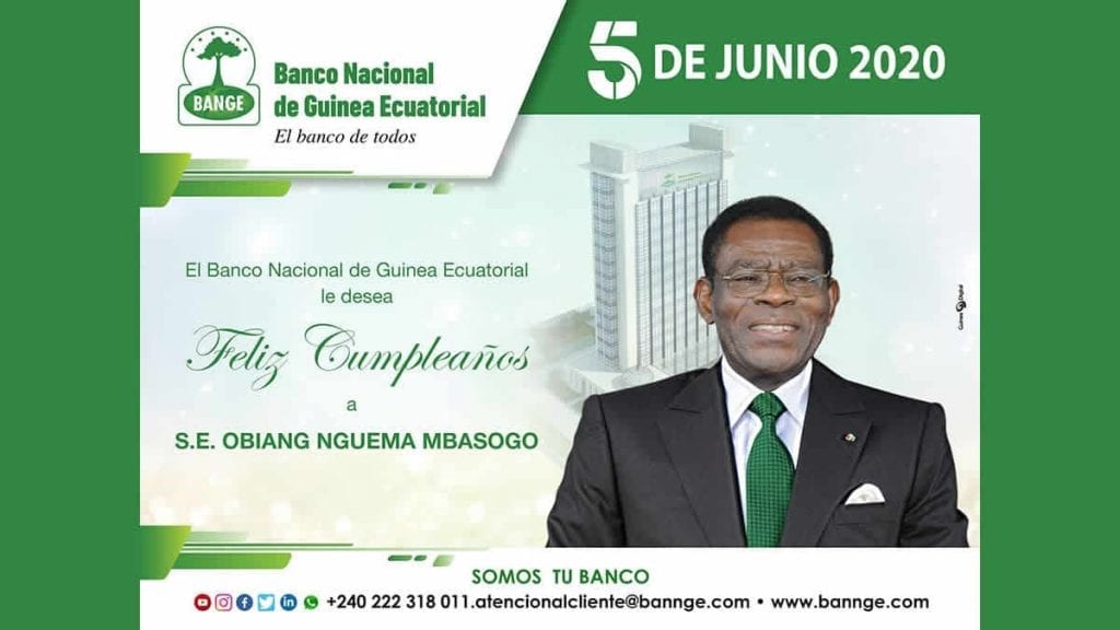 BANGE felicita a S.E. Obiang NGUEMA MBASOGO por el 78 aniversario de su natalicio.
