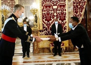 Miguel Edjang Angue, Embajador de G.E. en España presenta las Cartas Credenciales ante el Rey Felipe VI