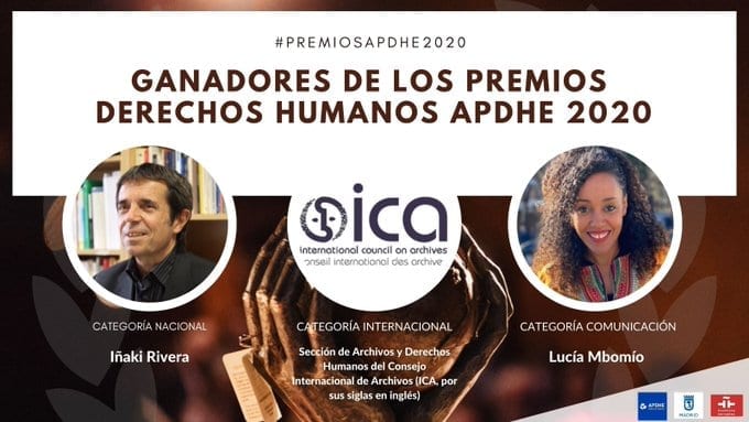 La periodista ecuatoguineana Lucía MBOMIO gana: el Premio de Derechos Humanos APDHE 2020 en la categoría de comunicación