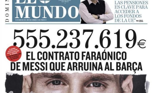 555.237.619 euros en cuatro años: Faraonico contrato de Messi