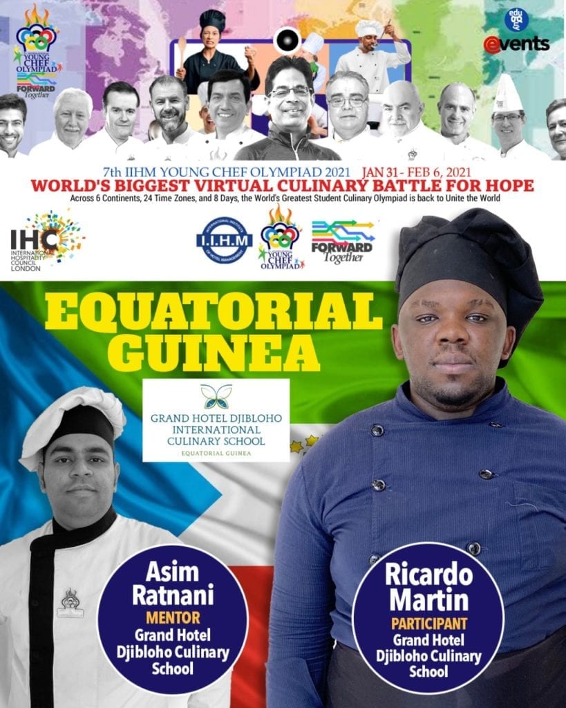 Guinea Ecuatorial clasificado para la final del Concurso Internacional de cocineros, Young Chef Olympiad