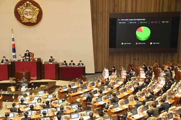 La Asamblea Nacional de Corea del Sur aprueba la Ley Especial del Nuevo Aeropuerto de Gadeokdo