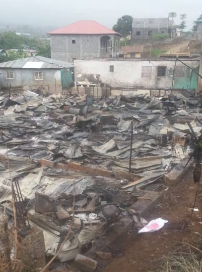 14 viviendas, carbonizadas en primer incendio de abril declarado en la ciudad de Malabo