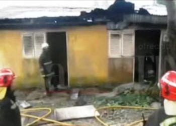 Un joven incendia las dos viviendas de su padre en Bata
