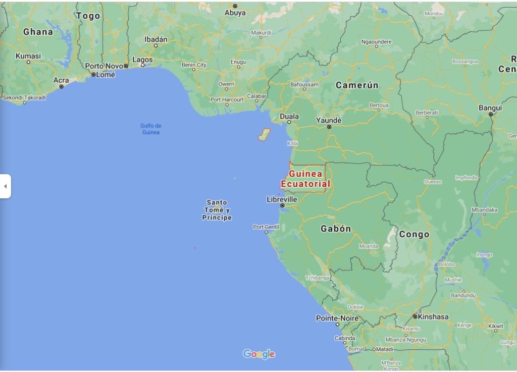 mapa de Guinea Ecuatorial