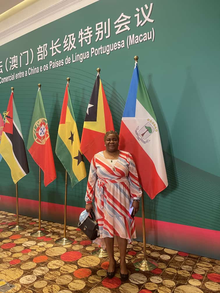 Celestina Ayiambeng Ondó Mangue, agregada Consular de la Embajada de la Guinea Ecuatorial en la República Popular China.