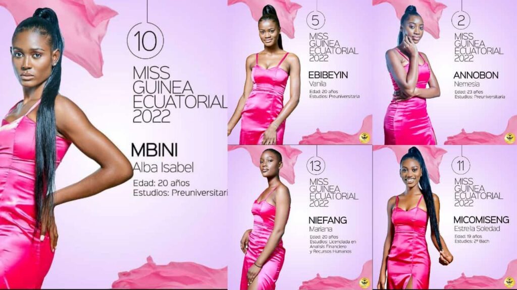 Conozca a las 14 aspirantes a Miss Guinea Ecuatorial
