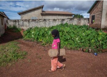 Archivo - Una niña sale del colegio en Guinea - SADAK SOUICI / ZUMA PRESS / CONTACTOPHOTO