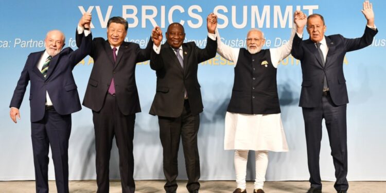 Sesión plenaria abierta de la XV Cumbre de los BRICS en el Centro de Convenciones de Sandton. 23/08/2023. Foto: Jairus Mmutle / GCIS