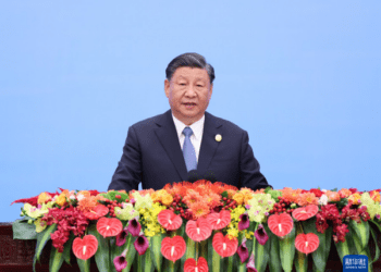Xi Jinping, presidente de China, durante el discurso de apertura del Tercer Foro de la Franja y la Ruta para la Cooperación Internacional (Foto: Agencia Xinhua)