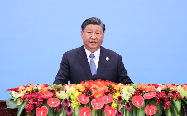 Xi Jinping, presidente de China, durante el discurso de apertura del Tercer Foro de la Franja y la Ruta para la Cooperación Internacional (Foto: Agencia Xinhua)