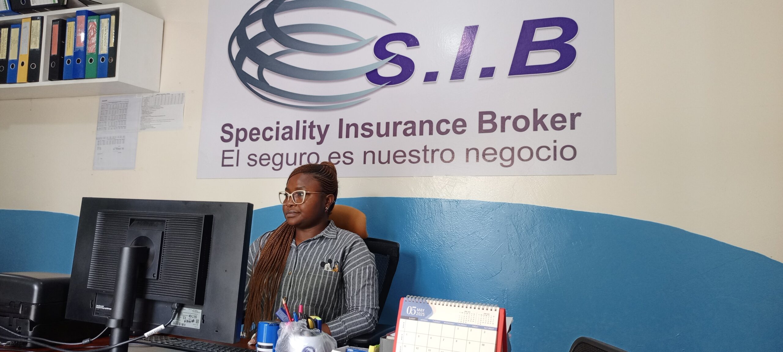 Profesional de S.I.B. trabajando
